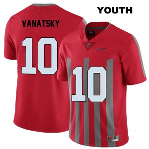 Youth NCAA Ohio State Buckeyes Daniel Vanatsky #10 College Stitched Elite Authentic Nike Red Football Jersey EM20E01PT